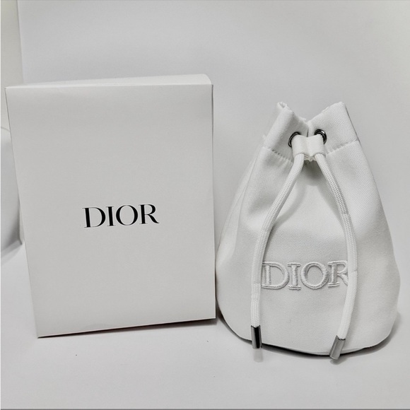 Dior Handbags - Dior White Bucket Pouch Bag- New in Box